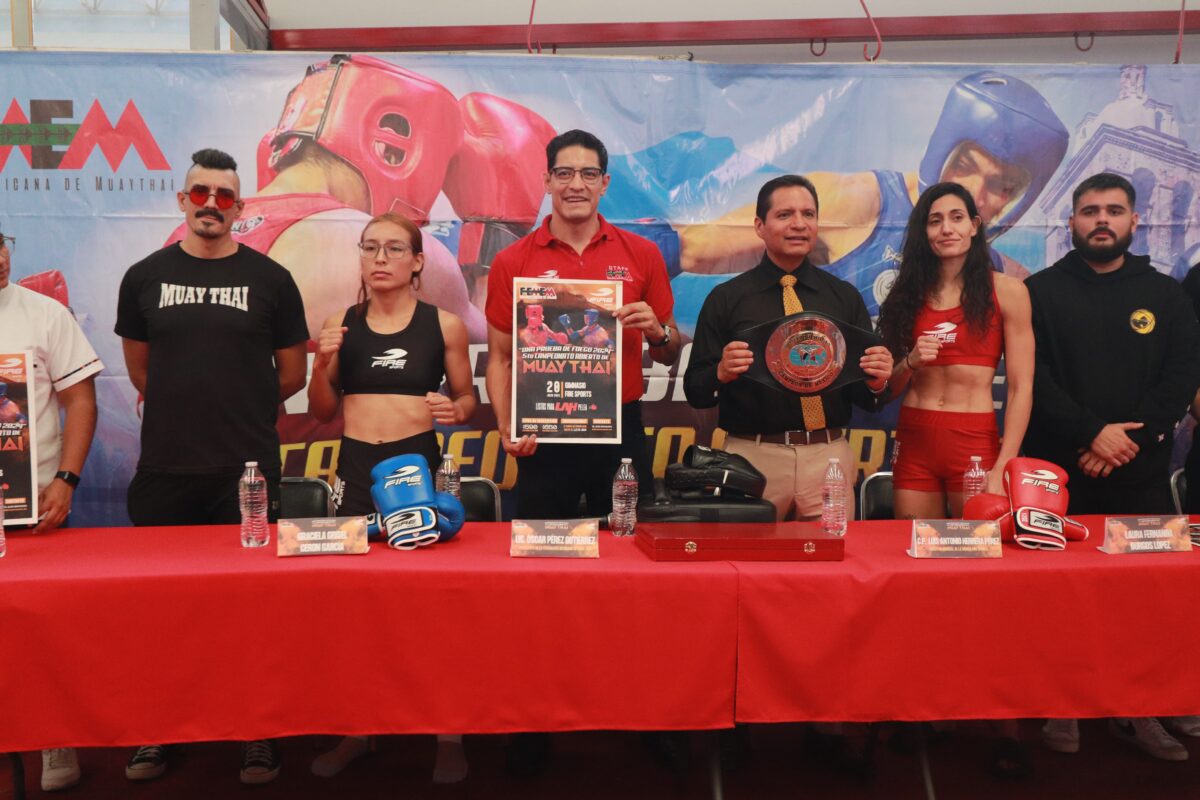 Boxeadoras Laura Burgos y Grissel García, realizaron esta mañana el pesaje y careo en el gimnasio Fire Sports